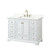 Wyndham Deborah 48 Inch Single Bathroom Vanity in White, Giotto Quartz Countertop, Undermount Square Sink (3-Hole), Brushed Gold Trim - WCS202048SWGGTUS3MXX Wyndham Deborah 48 Inch Single Bathroom Vanity in White, Giotto Quartz Countertop, Undermount Square Sink (3-Hole), Brushed Gold Trim - WCS202048SWGGTUS3MXX