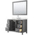 Wyndham Daria 48 Inch Single Bathroom Vanity in Dark Gray, Giotto Quartz Countertop, Undermount Square Sink (3-Hole), Polished Chrome Trim, 46 Inch Mirror - WCV252548SKGGTUS3M46
