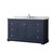 Wyndham Avery 60 Inch Single Bathroom Vanity in Dark Blue, White Carrara Marble Countertop, Undermount Oval Sink, Polished Chrome Trim - WCV232360SBCCMUNOMXX