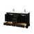 Wyndham Deborah 60 Inch Double Bathroom Vanity in Dark Espresso, White Quartz Countertop, Undermount Square Sinks (1-Hole), Polished Chrome Trim - WCS202060DDEWQUNSMXX