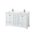 Wyndham Deborah 60 Inch Double Bathroom Vanity in White, Giotto Quartz Countertop, Undermount Square Sinks (1-Hole), Polished Chrome Trim - WCS202060DWHGTUNSMXX Wyndham Deborah 60 Inch Double Bathroom Vanity in White, Giotto Quartz Countertop, Undermount Square Sinks (1-Hole), Polished Chrome Trim - WCS202060DWHGTUNSMXX