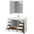 Wyndham Deborah 48 Inch Single Bathroom Vanity in White, Giotto Quartz Countertop, Undermount Square Sink (1-Hole), Brushed Gold Trim, Medicine Cabinet - WCS202048SWGGTUNSMED Wyndham Deborah 48 Inch Single Bathroom Vanity in White, Giotto Quartz Countertop, Undermount Square Sink (1-Hole), Brushed Gold Trim, Medicine Cabinet - WCS202048SWGGTUNSMED