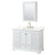 Wyndham Deborah 48 Inch Single Bathroom Vanity in White, Giotto Quartz Countertop, Undermount Square Sink (3-Hole), Brushed Gold Trim, Medicine Cabinet - WCS202048SWGGTUS3MED Wyndham Deborah 48 Inch Single Bathroom Vanity in White, Giotto Quartz Countertop, Undermount Square Sink (3-Hole), Brushed Gold Trim, Medicine Cabinet - WCS202048SWGGTUS3MED