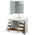Wyndham Deborah 48 Inch Single Bathroom Vanity in White, Giotto Quartz Countertop, Undermount Square Sink (3-Hole), Brushed Gold Trim, Medicine Cabinet - WCS202048SWGGTUS3MED Wyndham Deborah 48 Inch Single Bathroom Vanity in White, Giotto Quartz Countertop, Undermount Square Sink (3-Hole), Brushed Gold Trim, Medicine Cabinet - WCS202048SWGGTUS3MED