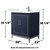 Wyndham Marlena 30 Inch Single Bathroom Vanity in Dark Blue, Carrara Cultured Marble Countertop, Undermount Square Sink, Brushed Nickel Trim - WCH515130SBNC2UNSMXX