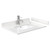 Wyndham Marlena 30 Inch Single Bathroom Vanity in White, Carrara Cultured Marble Countertop, Undermount Square Sink, Matte Black Trim - WCH515130SWBC2UNSMXX
