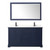 Wyndham Avery 60 Inch Double Bathroom Vanity in Dark Blue, Giotto Quartz Countertop, Undermount Square Sinks (1-Hole), Matte Black Trim, 58 Inch Mirror - WCV232360DBBGTUNSM58 Wyndham Avery 60 Inch Double Bathroom Vanity in Dark Blue, Giotto Quartz Countertop, Undermount Square Sinks (1-Hole), Matte Black Trim, 58 Inch Mirror - WCV232360DBBGTUNSM58