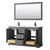 Wyndham Avery 60 Inch Double Bathroom Vanity in Dark Gray, White Quartz Countertop, Undermount Square Sinks (1-Hole), Matte Black Trim, 58 Inch Mirror - WCV232360DGBWQUNSM58