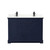 Wyndham Avery 48 Inch Double Bathroom Vanity in Dark Blue, Giotto Quartz Countertop, Undermount Square Sinks (1-Hole), Matte Black Trim - WCV232348DBBGTUNSMXX