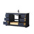 Wyndham Avery 60 Inch Single Bathroom Vanity in Dark Blue, White Quartz Countertop, Undermount Square Sink (1-Hole), Matte Black Trim - WCV232360SBBWQUNSMXX