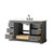 Wyndham Avery 60 Inch Single Bathroom Vanity in Dark Gray, White Quartz Countertop, Undermount Square Sink (3-Hole), Matte Black Trim - WCV232360SGBWQUS3MXX