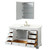 Wyndham Deborah 60 Inch Single Bathroom Vanity in White, Giotto Quartz Countertop, Undermount Square Sink (3-Hole), Brushed Gold Trim, Medicine Cabinet - WCS202060SWGGTUS3MED Wyndham Deborah 60 Inch Single Bathroom Vanity in White, Giotto Quartz Countertop, Undermount Square Sink (3-Hole), Brushed Gold Trim, Medicine Cabinet - WCS202060SWGGTUS3MED