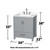 Wyndham Sheffield 30 Inch Single Bathroom Vanity in Gray, White Quartz Countertop, Undermount Square Sink (3-Hole), Brushed Chrome Trim - WCS141430SGYWQUS3MXX