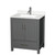 Wyndham Sheffield 30 Inch Single Bathroom Vanity in Dark Gray, Giotto Quartz Countertop, Undermount Square Sink (1-Hole), Brushed Chrome Trim - WCS141430SKGGTUNSMXX Wyndham Sheffield 30 Inch Single Bathroom Vanity in Dark Gray, Giotto Quartz Countertop, Undermount Square Sink (1-Hole), Brushed Chrome Trim - WCS141430SKGGTUNSMXX