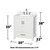 Wyndham Sheffield 30 Inch Single Bathroom Vanity in White, Giotto Quartz Countertop, Undermount Square Sink (3-Hole), Brushed Chrome Trim - WCS141430SWHGTUS3MXX