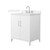 Wyndham Elan 30 Inch Single Bathroom Vanity in White, White Quartz Countertop, Undermount Square Sink (3-Hole), Brushed Nickel Trim - WCH717130SWHWQUS3MXX Wyndham Elan 30 Inch Single Bathroom Vanity in White, White Quartz Countertop, Undermount Square Sink (3-Hole), Brushed Nickel Trim - WCH717130SWHWQUS3MXX