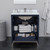 Wyndham Marlena 30 Inch Single Bathroom Vanity in Dark Blue, No Countertop, No Sink, Brushed Nickel Trim - WCH515130SBNCXSXXMXX