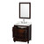 Wyndham Sheffield 30 Inch Single Bathroom Vanity in Espresso, Giotto Quartz Countertop, Undermount Square Sink (3-Hole), Brushed Chrome Trim, 24 Inch Mirror - WCS141430SESGTUS3M24 Wyndham Sheffield 30 Inch Single Bathroom Vanity in Espresso, Giotto Quartz Countertop, Undermount Square Sink (3-Hole), Brushed Chrome Trim, 24 Inch Mirror - WCS141430SESGTUS3M24