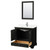 Wyndham Deborah 36 Inch Single Bathroom Vanity in Dark Espresso, White Quartz Countertop, Undermount Square Sink (1-Hole), Polished Chrome Trim, 24 Inch Mirror - WCS202036SDEWQUNSM24 Wyndham Deborah 36 Inch Single Bathroom Vanity in Dark Espresso, White Quartz Countertop, Undermount Square Sink (1-Hole), Polished Chrome Trim, 24 Inch Mirror - WCS202036SDEWQUNSM24