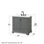 Wyndham Deborah 36 Inch Single Bathroom Vanity in Dark Gray, White Quartz Countertop, Undermount Square Sink (3-Hole), Matte Black Trim, 24 Inch Mirror - WCS202036SGBWQUS3M24 Wyndham Deborah 36 Inch Single Bathroom Vanity in Dark Gray, White Quartz Countertop, Undermount Square Sink (3-Hole), Matte Black Trim, 24 Inch Mirror - WCS202036SGBWQUS3M24