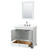 Wyndham Deborah 36 Inch Single Bathroom Vanity in White, White Quartz Countertop, Undermount Square Sink (3-Hole), Polished Chrome Trim, 24 Inch Mirror - WCS202036SWHWQUS3M24