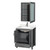 Wyndham Sheffield 30 Inch Single Bathroom Vanity in Dark Gray, Giotto Quartz Countertop, Undermount Square Sink (1-Hole), Brushed Chrome Trim, Medicine Cabinet - WCS141430SKGGTUNSMED