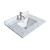 Wyndham Marlena 30 Inch Single Bathroom Vanity in White, White Carrara Marble Countertop, Undermount Square Sink, Matte Black Trim - WCH515130SWBCMUNSMXX