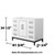 Wyndham Marlena 42 Inch Single Bathroom Vanity in White, No Countertop, No Sink, Matte Black Trim - WCH515142SWBCXSXXMXX