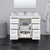 Wyndham Marlena 42 Inch Single Bathroom Vanity in White, No Countertop, No Sink, Satin Bronze Trim - WCH515142SWZCXSXXMXX