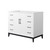 Wyndham Amici 42 Inch Single Bathroom Vanity in White, No Countertop, No Sink, Matte Black Trim - WCH818142SWBCXSXXMXX