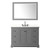 Wyndham Avery 48 Inch Single Bathroom Vanity in Dark Gray, Giotto Quartz Countertop, Undermount Square Sink (3-Hole), Matte Black Trim, 46 Inch Mirror - WCV232348SGBGTUS3M46 Wyndham Avery 48 Inch Single Bathroom Vanity in Dark Gray, Giotto Quartz Countertop, Undermount Square Sink (3-Hole), Matte Black Trim, 46 Inch Mirror - WCV232348SGBGTUS3M46