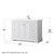 Wyndham Avery 48 Inch Single Bathroom Vanity in White, Giotto Quartz Countertop, Undermount Square Sink (1-Hole), Brushed Gold Trim, 46 Inch Mirror - WCV232348SWGGTUNSM46
