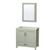 Wyndham Sheffield 36 inch Single Bathroom Vanity in Light Green, No Countertop, No Sink, Brushed Nickel Trim, Medicine Cabinet - WCS141436SLGCXSXXMED