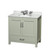Wyndham Sheffield 36 inch Single Bathroom Vanity in Light Green, White Carrara Marble Countertop, Undermount Oval Sink, Brushed Nickel Trim - WCS141436SLGCMUNOMXX