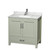 Wyndham Sheffield 36 inch Single Bathroom Vanity in Light Green, White Carrara Marble Countertop, Undermount Square Sink, Brushed Nickel Trim - WCS141436SLGCMUNSMXX