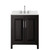 Wyndham Daria 30 Inch Single Bathroom Vanity in Dark Espresso, Giotto Quartz Countertop, Undermount Square Sink (3-Hole), Polished Chrome Trim - WCV252530SDEGTUS3MXX Wyndham Daria 30 Inch Single Bathroom Vanity in Dark Espresso, Giotto Quartz Countertop, Undermount Square Sink (3-Hole), Polished Chrome Trim - WCV252530SDEGTUS3MXX
