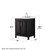 Wyndham Daria 30 Inch Single Bathroom Vanity in Dark Espresso, Giotto Quartz Countertop, Undermount Square Sink (3-Hole), Polished Chrome Trim - WCV252530SDEGTUS3MXX Wyndham Daria 30 Inch Single Bathroom Vanity in Dark Espresso, Giotto Quartz Countertop, Undermount Square Sink (3-Hole), Polished Chrome Trim - WCV252530SDEGTUS3MXX