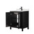 Wyndham Daria 30 Inch Single Bathroom Vanity in Dark Espresso, Giotto Quartz Countertop, Undermount Square Sink (1-Hole), Matte Black Trim - WCV252530SEBGTUNSMXX