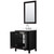 Wyndham Daria 30 Inch Single Bathroom Vanity in Dark Espresso, White Quartz Countertop, Undermount Square Sink (3-Hole), Polished Chrome Trim, 24 Inch Mirror - WCV252530SDEWQUS3M24 Wyndham Daria 30 Inch Single Bathroom Vanity in Dark Espresso, White Quartz Countertop, Undermount Square Sink (3-Hole), Polished Chrome Trim, 24 Inch Mirror - WCV252530SDEWQUS3M24