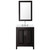 Wyndham Daria 30 Inch Single Bathroom Vanity in Dark Espresso, White Quartz Countertop, Undermount Square Sink (3-Hole), Polished Chrome Trim, 24 Inch Mirror - WCV252530SDEWQUS3M24 Wyndham Daria 30 Inch Single Bathroom Vanity in Dark Espresso, White Quartz Countertop, Undermount Square Sink (3-Hole), Polished Chrome Trim, 24 Inch Mirror - WCV252530SDEWQUS3M24