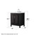 Wyndham Daria 30 Inch Single Bathroom Vanity in Dark Espresso, White Quartz Countertop, Undermount Square Sink (3-Hole), Polished Chrome Trim, 24 Inch Mirror - WCV252530SDEWQUS3M24 Wyndham Daria 30 Inch Single Bathroom Vanity in Dark Espresso, White Quartz Countertop, Undermount Square Sink (3-Hole), Polished Chrome Trim, 24 Inch Mirror - WCV252530SDEWQUS3M24