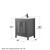 Wyndham Daria 30 Inch Single Bathroom Vanity in Dark Gray, White Quartz Countertop, Undermount Square Sink (1-Hole), Matte Black Trim, 24 Inch Mirror - WCV252530SGBWQUNSM24