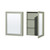 Wyndham Sheffield 36 inch Single Bathroom Vanity in Light Green, White Carrara Marble Countertop, Undermount Oval Sink, Brushed Nickel Trim, Medicine Cabinet - WCS141436SLGCMUNOMED
