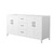 Wyndham Elan 66 Inch Double Bathroom Vanity in White, No Countertop, No Sink, Matte Black Trim - WCH717166DWBCXSXXMXX