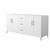 Wyndham Elan 72 Inch Double Bathroom Vanity in White, No Countertop, No Sink, Matte Black Trim - WCH717172DWBCXSXXMXX