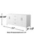Wyndham Elan 72 Inch Double Bathroom Vanity in White, No Countertop, No Sink, Matte Black Trim - WCH717172DWBCXSXXMXX