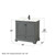 Wyndham Deborah 36 Inch Single Bathroom Vanity in Dark Gray, Giotto Quartz Countertop, Undermount Square Sink (1-Hole), Matte Black Trim - WCS202036SGBGTUNSMXX