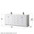 Wyndham Avery 80 Inch Double Bathroom Vanity in White, Giotto Quartz Countertop, Undermount Square Sinks (1-Hole), Matte Black Trim, 70 Inch Mirror - WCV232380DWBGTUNSM70