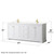 Wyndham Avery 80 Inch Double Bathroom Vanity in White, Giotto Quartz Countertop, Undermount Square Sinks (1-Hole), Brushed Gold Trim, 70 Inch Mirror - WCV232380DWGGTUNSM70