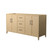 Wyndham Elan 66 Inch Double Bathroom Vanity in White Oak, No Countertop, No Sink, Matte Black Trim - WCH717166DHBCXSXXMXX